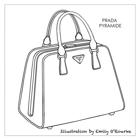 prada handbag pen and ink illustration|Prada's Iconic Handbag Silhouettes: Timeless Classics and .